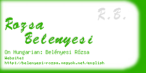 rozsa belenyesi business card